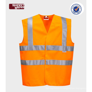 Gilet de sécurité réfléchissant de sécurité routière 100% polyester HI-VIS